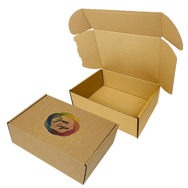 Custom Full Colour Printed Brown PiP Small Parcel Postal Box - 375mm x 255mm x 150mm
