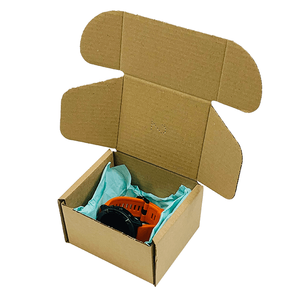 Personalised & Custom Full Colour Printed Brown PiP Small Parcel Postal Box - 110mm x 100mm x 70mm