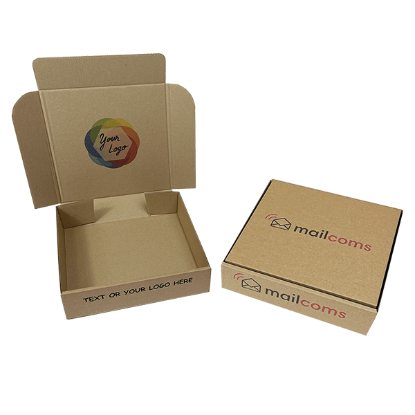 Custom Full Colour Printed Brown PiP Small Parcel Cake Box - 254mm x 254mm x 63mm