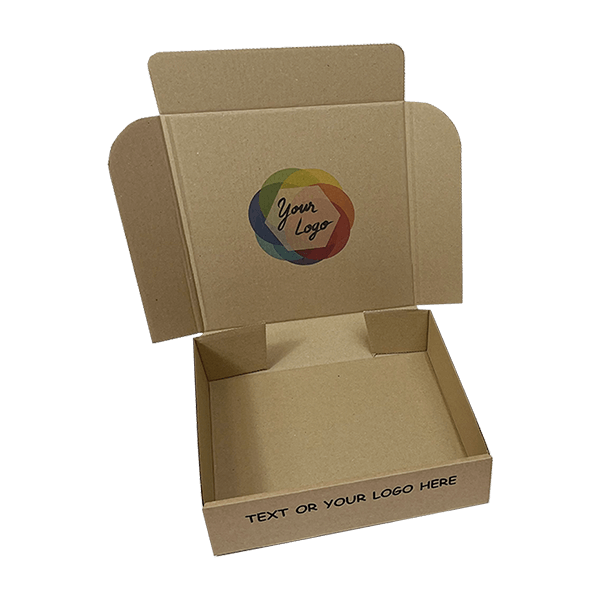Custom Full Colour Printed Brown PiP Small Parcel Cake Box - 254mm x 254mm x 76mm