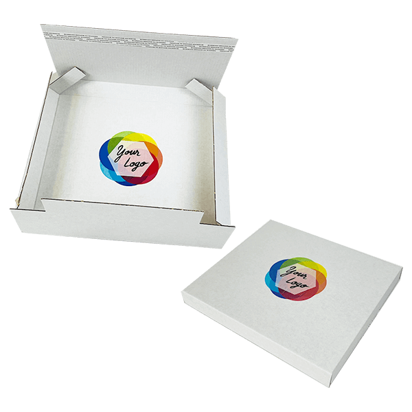 Custom Full Colour Printed White PiP Large Letter Postal Box - 220mm x 190mm x 20mm