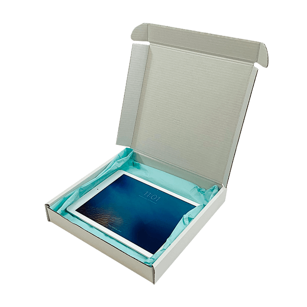 Personalised & Custom Full Colour Printed White PiP Small Parcel Postal Box - 240mm x 240mm x 40mm